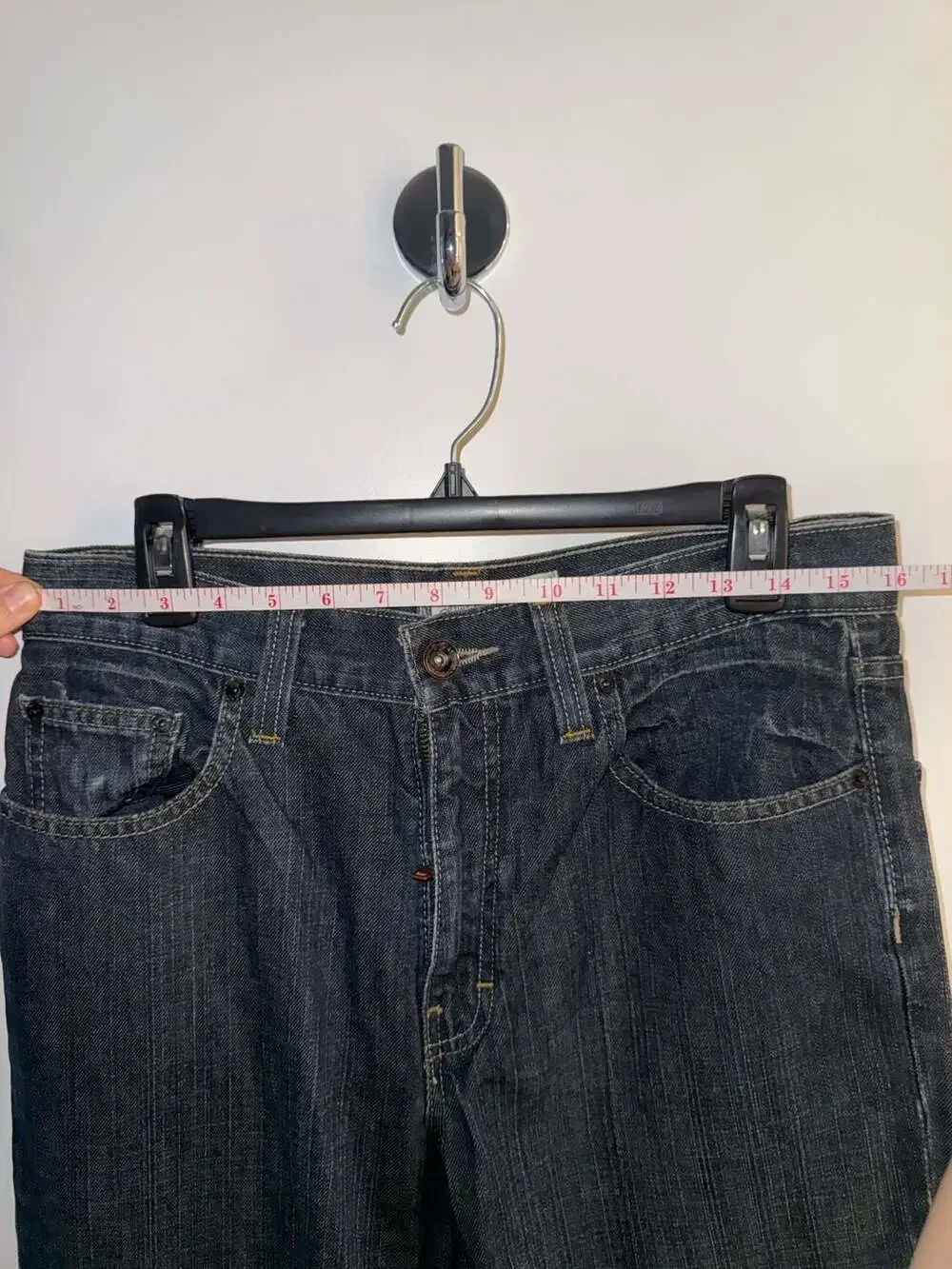 American Rag Cie Men's Dark Wash Embroidered Pocket Jeans Size 30x32